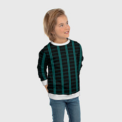 Свитшот детский Color blue dark stripe, цвет: 3D-белый — фото 2