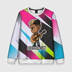 Свитшот детский XXXTentacion в мультяшном стиле, цвет: 3D-белый