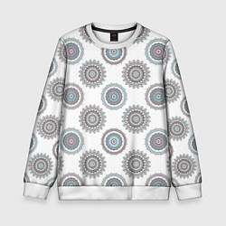 Детский свитшот Круглый разноцветный узор мандала