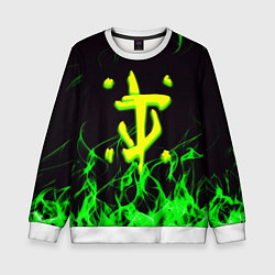 Детский свитшот Doom кислотное лого