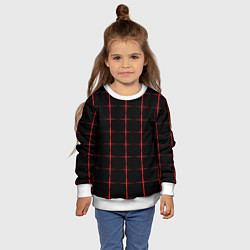 Свитшот детский Color black red crosses, цвет: 3D-белый — фото 2