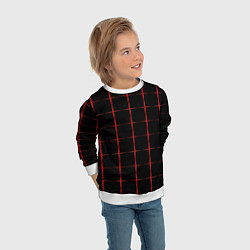 Свитшот детский Color black red crosses, цвет: 3D-белый — фото 2