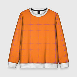 Свитшот детский Color orange stripe, цвет: 3D-белый