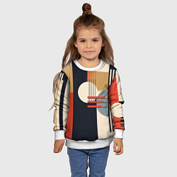 Свитшот детский Баухаус - текстура, цвет: 3D-белый — фото 2