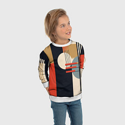 Свитшот детский Баухаус - текстура, цвет: 3D-белый — фото 2