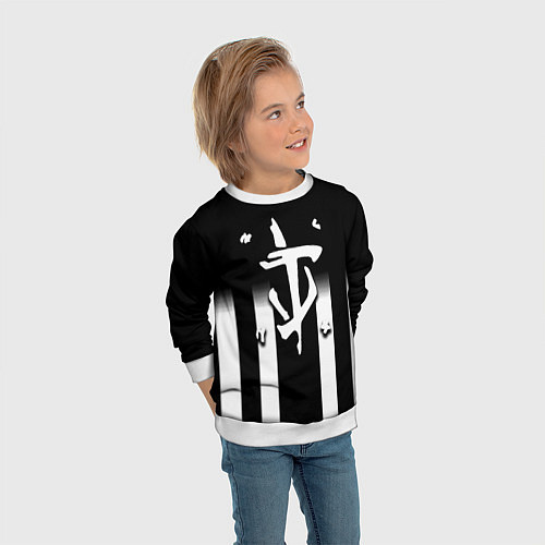 Детский свитшот Doom line white / 3D-Белый – фото 3