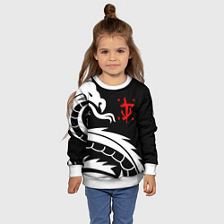 Свитшот детский Doom dragon steel, цвет: 3D-белый — фото 2