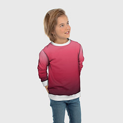 Свитшот детский Градиент гранатовый, цвет: 3D-белый — фото 2