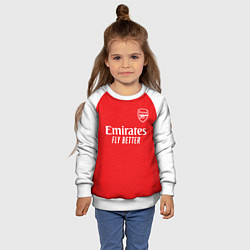 Свитшот детский Арсенал Лондон домашняя форма 2025 2026, цвет: 3D-белый — фото 2