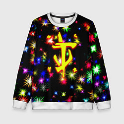 Свитшот детский Doom новогодние искры, цвет: 3D-белый