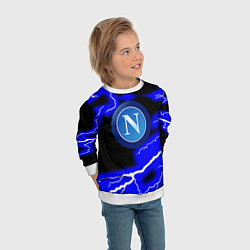 Свитшот детский Napoli blue storm, цвет: 3D-белый — фото 2