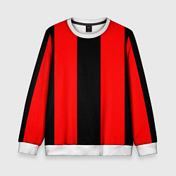 Свитшот детский Color red and black, цвет: 3D-белый