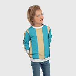 Свитшот детский Color blue beige, цвет: 3D-белый — фото 2