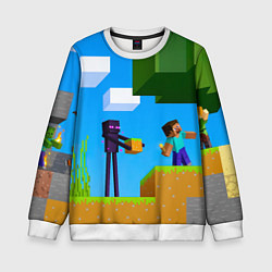 Детский свитшот Эндермен помогает героям