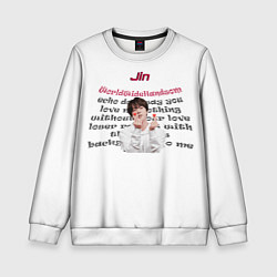 Свитшот детский Джин bts, цвет: 3D-белый