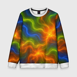 Свитшот детский Разноцветный дым, цвет: 3D-белый