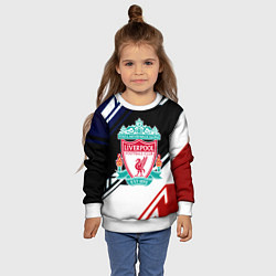 Свитшот детский Liverpool geometry sport, цвет: 3D-белый — фото 2