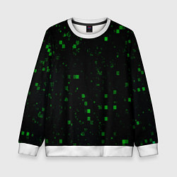 Свитшот детский Color green khaki, цвет: 3D-белый