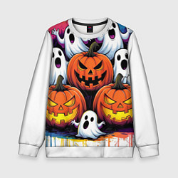 Свитшот детский Happy Halloween 25, цвет: 3D-белый