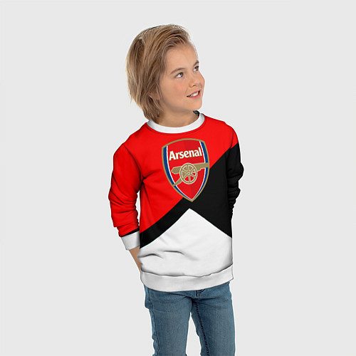 Детский свитшот Arsenal geometry sport / 3D-Белый – фото 3