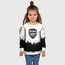 Свитшот детский Arsenal черный лес, цвет: 3D-белый — фото 2