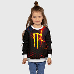 Свитшот детский Monster energy броня краски, цвет: 3D-белый — фото 2