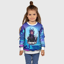 Свитшот детский Рейвен Fortnite, цвет: 3D-белый — фото 2