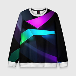 Свитшот детский Neon colored geometric, цвет: 3D-белый