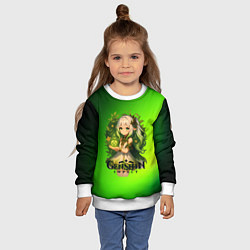 Свитшот детский Нахида Genshin Impact, цвет: 3D-белый — фото 2