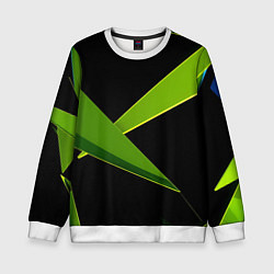 Свитшот детский Geometric neon, цвет: 3D-белый