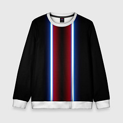 Свитшот детский Color white blue red neon, цвет: 3D-белый
