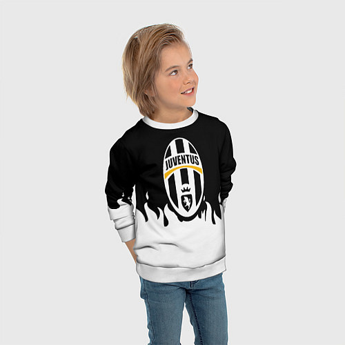 Детский свитшот Juventus белый огонь / 3D-Белый – фото 3