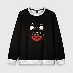 Свитшот детский Black face, цвет: 3D-белый