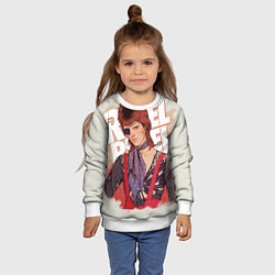 Свитшот детский David Bowie Rebel Rebel, цвет: 3D-белый — фото 2