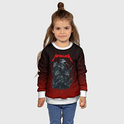 Свитшот детский Metallica в виде волков, цвет: 3D-белый — фото 2