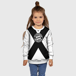 Свитшот детский Бавария Мюнхен полосы, цвет: 3D-белый — фото 2