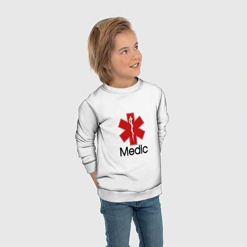 Детский свитшот Медик / 3D-Белый – фото 3