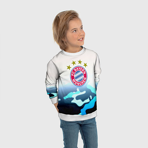 Детский свитшот Бавария Мюнхен камуфляж / 3D-Белый – фото 3