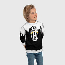Свитшот детский Juventus капли красок, цвет: 3D-белый — фото 2
