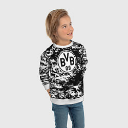 Свитшот детский Боруссиа белые краски, цвет: 3D-белый — фото 2