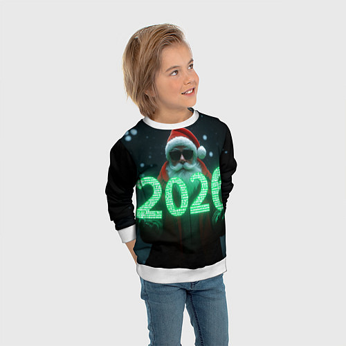Детский свитшот Кибер дед / 3D-Белый – фото 3