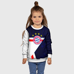 Свитшот детский Бавария звезды геометрия, цвет: 3D-белый — фото 2