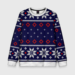 Детский свитшот Вязаный новогодний узор