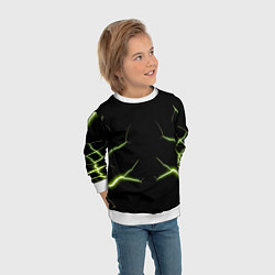 Свитшот детский Color green black, цвет: 3D-белый — фото 2