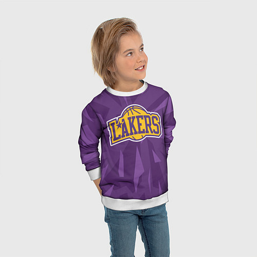 Детский свитшот NBA Los Angeles Lakers / 3D-Белый – фото 3