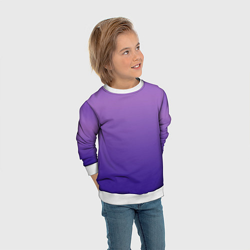Детский свитшот The color is purple / 3D-Белый – фото 3