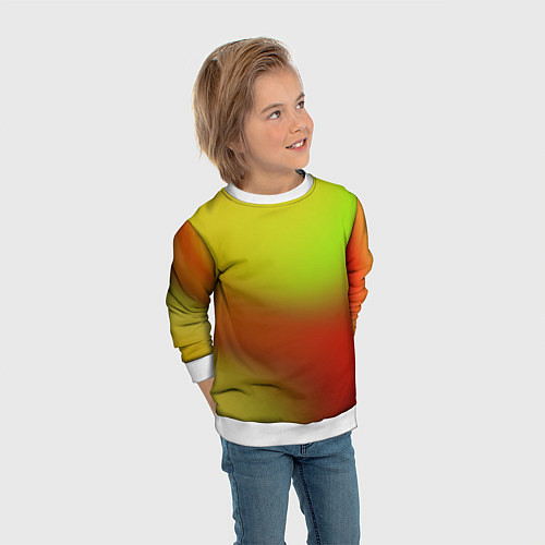 Детский свитшот Color multicolored gradient / 3D-Белый – фото 3