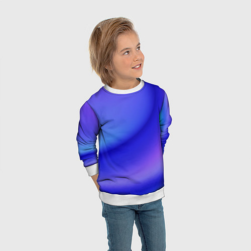 Детский свитшот The color is multicolored / 3D-Белый – фото 3