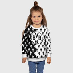 Свитшот детский Borussia черно белые люди, цвет: 3D-белый — фото 2