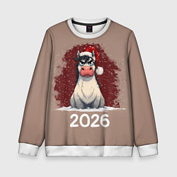 Свитшот детский Сердитая лошадка 2026, цвет: 3D-белый